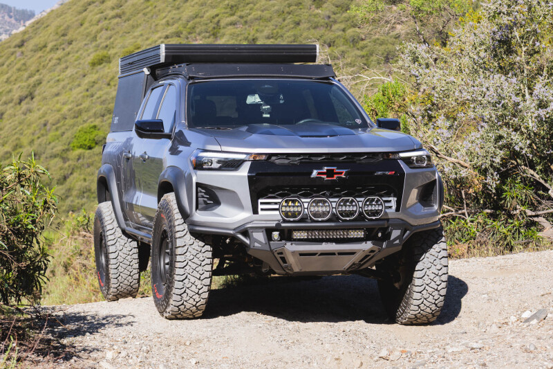Chevrolet Colorado ZR2 Front Bumper - DV8 Offroad - Tube with Skid Plates - Micro-Texture Black with Gray Accents - `23-`26